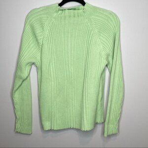 Green sweater Y2K style Sz Petite large‎